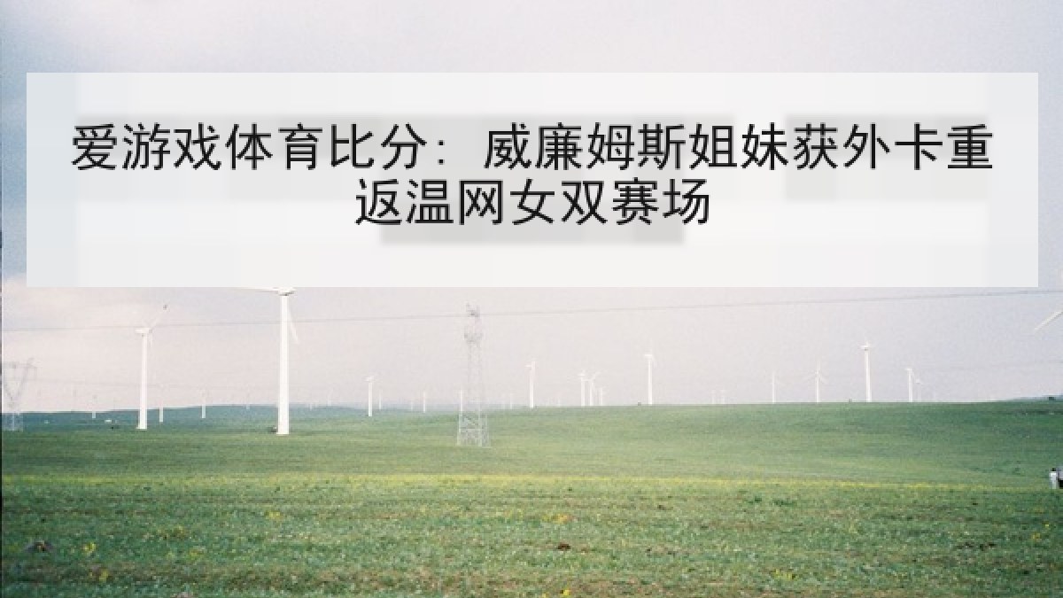 爱游戏体育比分: 威廉姆斯姐妹获外卡重返温网女双赛场